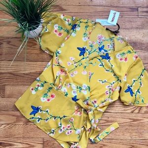 Yellow floral top